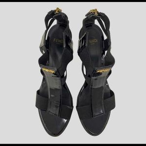 Fendi patent leather wedges